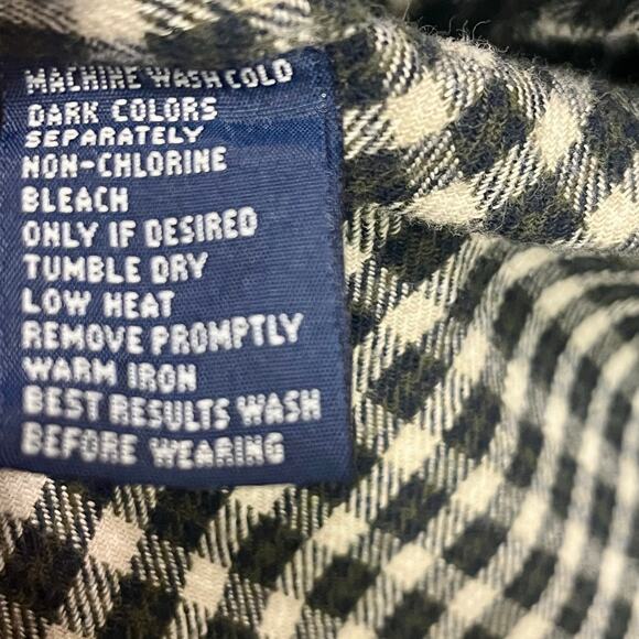 Chaps Ralph Lauren Men’s Plaid Flannel Size XL. Green White. Checked. - Picture 7 of 7